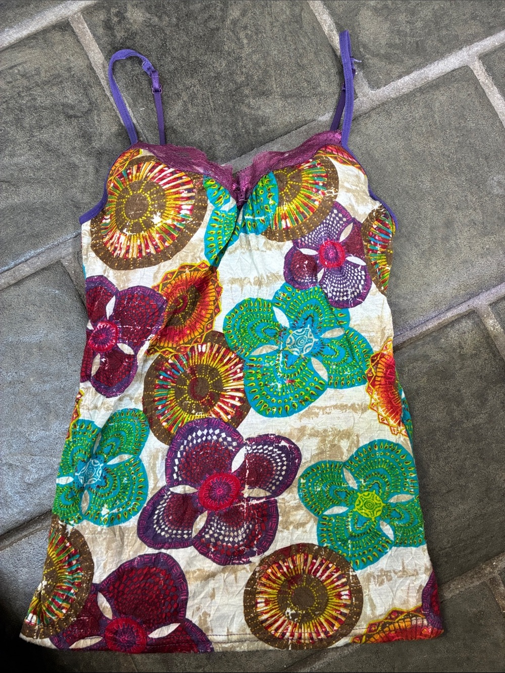 Printed Tank with Built in Bra!